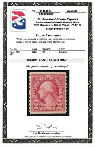 Scott 599 mnh single 2025 - mnh, pse